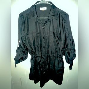 Calvin Kline button up dress or top black medium